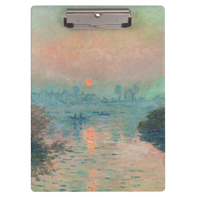 Porte-bloc Monet Sunset Seine Beaux-Art Impressionnisme (Devant)