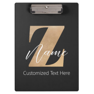 Porte-bloc Monogram with Initial Z & Custom Name Personalized