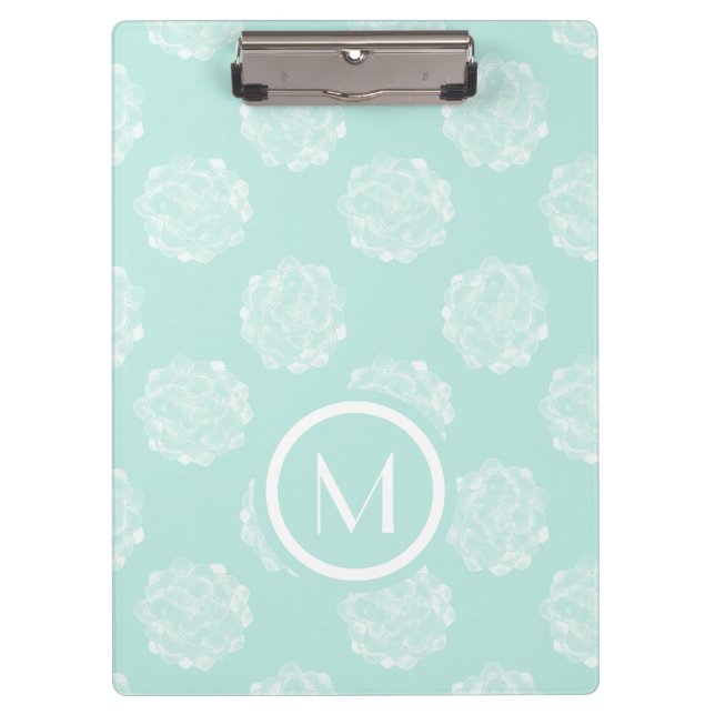 Porte-bloc Monogramme | Bonheur des Plantes | Pastel Succulen (Devant)