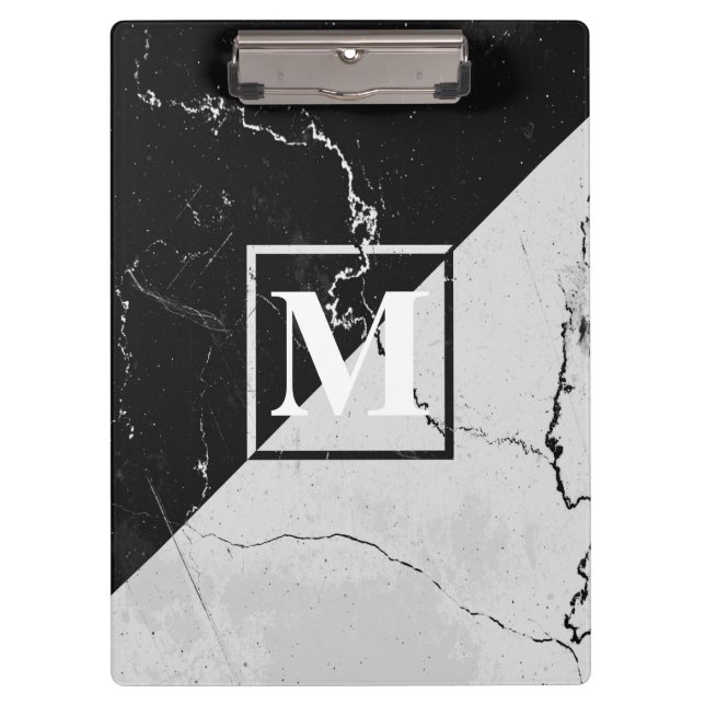Porte-bloc Monogramme de marbre (Devant)