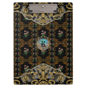 Porte-bloc Monogramme floral élégant de Victorian II Lashers