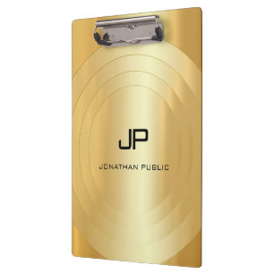 Porte-bloc Monogramme glamour d'or Élégant Modèle