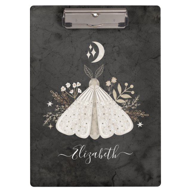Porte-bloc Monogramme Mystique Luna Moth Céleste (Devant)