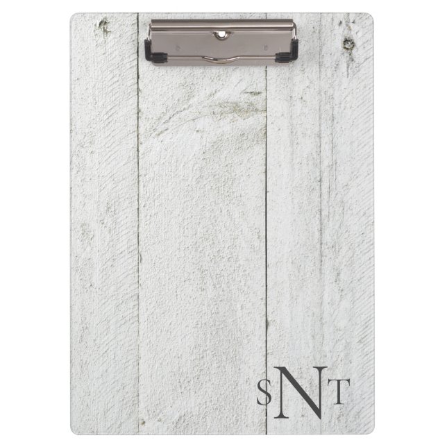 Porte-bloc Monogramme personnalisé Rustique (Devant)