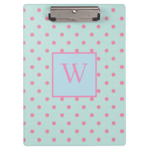 Porte-bloc Monogramme Pois tendance