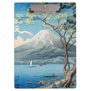 Porte-bloc Mont Fuji et lac Yamanaka vintage, art japonais