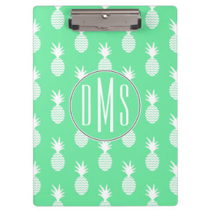 Porte-bloc Motif à la menthe d'ananas  Monogramme
