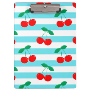 Porte-bloc Motif à rayures de cerises – Cadeau & décoration r