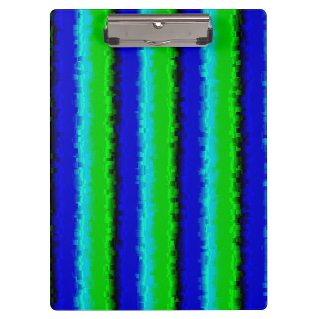 Porte-bloc Motif arc-en-ciel bleu vert abstrait 3D (Devant)