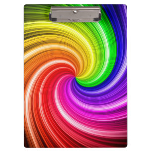 Porte-bloc Motif artistique en spirale colorée tie-dye arc-en