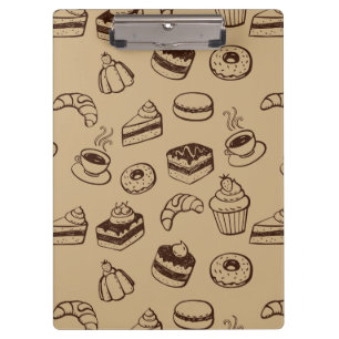 Porte-bloc Motif avec des gâteaux, des desserts et la