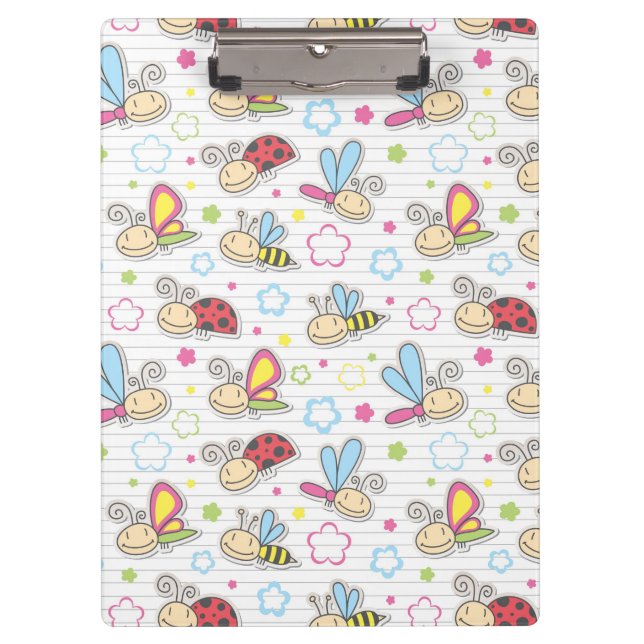 Porte-bloc motif avec des insectes (Devant)