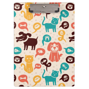 Porte-bloc Motif avec les chats et les chiens drôles