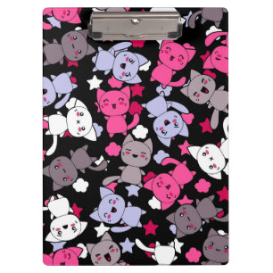 Porte-bloc motif avec les chats mignons 3 de griffonnage de