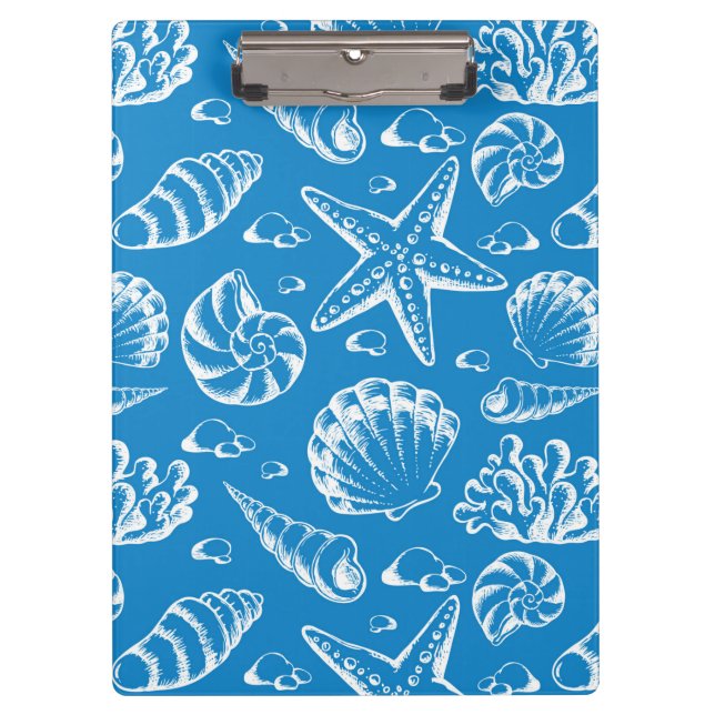 Porte-bloc Motif bleu de plage (Devant)