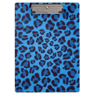 Porte-bloc motif bleu de texture de léopard