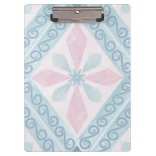 Porte-bloc motif bleu en forme de diamant