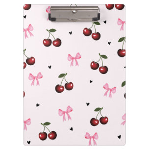 Porte-bloc Motif Cerises & Rubans Roses - Esthétique Coquette