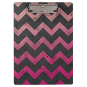 Porte-bloc Motif chevron gris foncé ombré rose magenta rouge