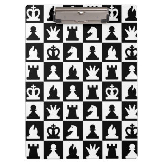 Porte-bloc Motif classique de tableau d'échec noir et blanc