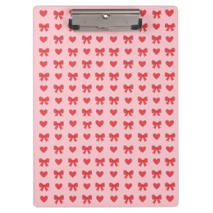 Porte-bloc Motif Cœurs Roses et Rubans Doux