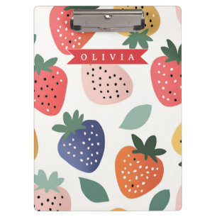 Porte-bloc Motif Coloré de Fraise Personnalisé pour l'Été