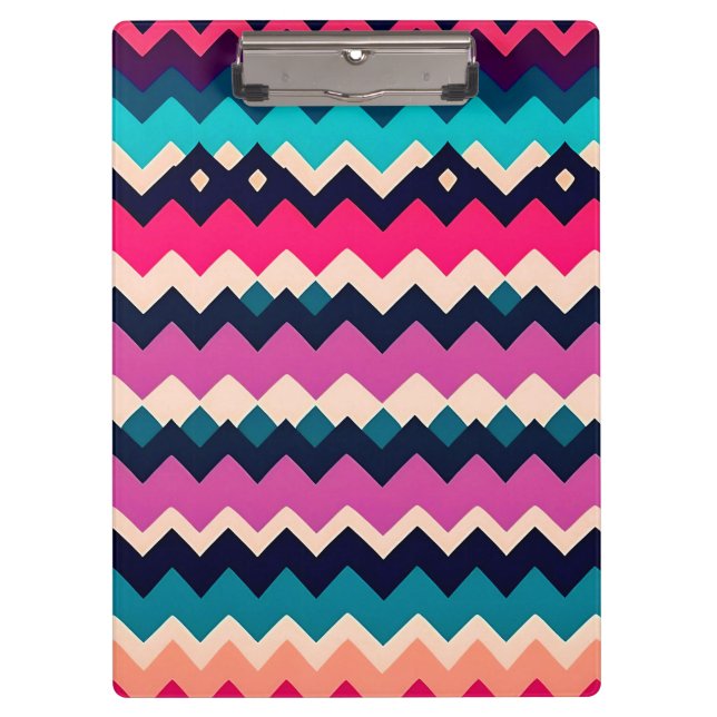 Porte-bloc Motif coloré Zigzag Chevron (Devant)