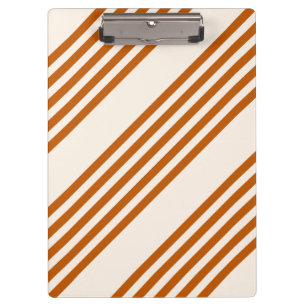 Porte-bloc Motif couleur orange brun et beige cinq rayures