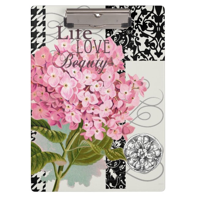 Porte-bloc Motif Damas Décor Floral Joli (Devant)