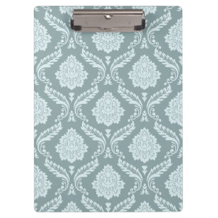 Porte-bloc Motif damassé rococo canard bleu sarcelle