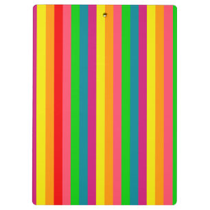 Porte-bloc Motif de bandes verticales arc-en-ciel multicolore