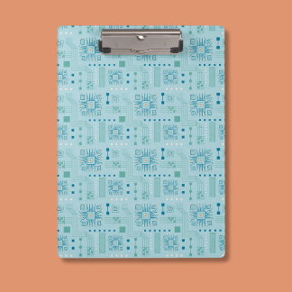Porte-bloc Motif de carte bleue et Turquoise