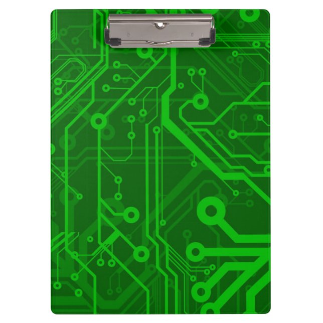 Porte-bloc Motif de carte électronique de vert (Devant)
