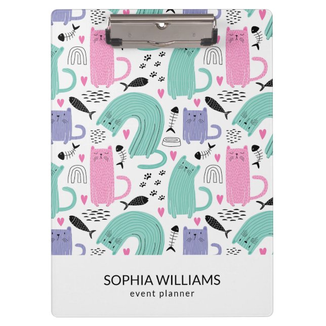 Porte-bloc Motif de chats mignons (Devant)