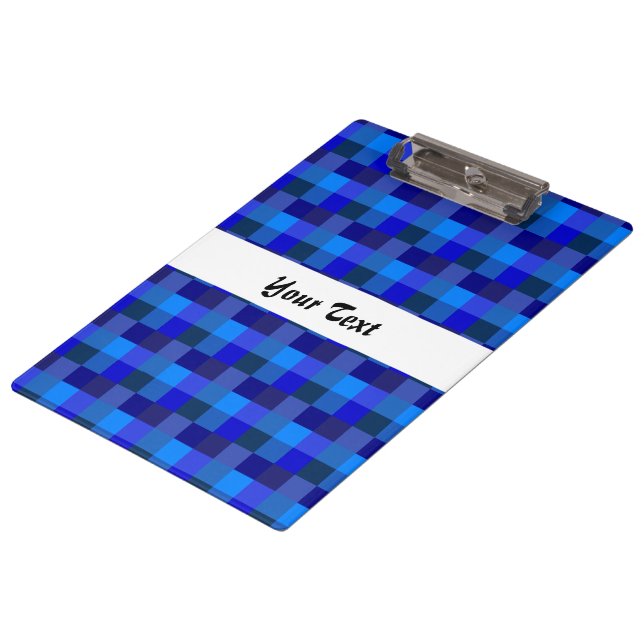 Porte-bloc Motif de damier bleu (Incliné)