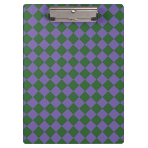 Porte-bloc Motif de diamant Purple Green Checker