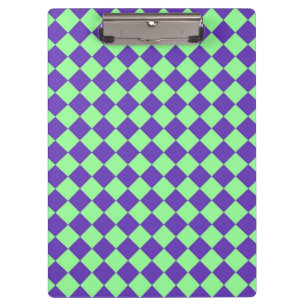 Porte-bloc Motif de diamant Purple Green Checker