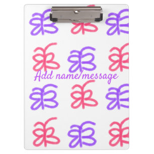 Porte-bloc Motif de doodle de papillon rose violet ajouter le