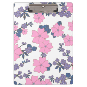 Porte-bloc Motif DE FLEURS ROSE ET PURPLE