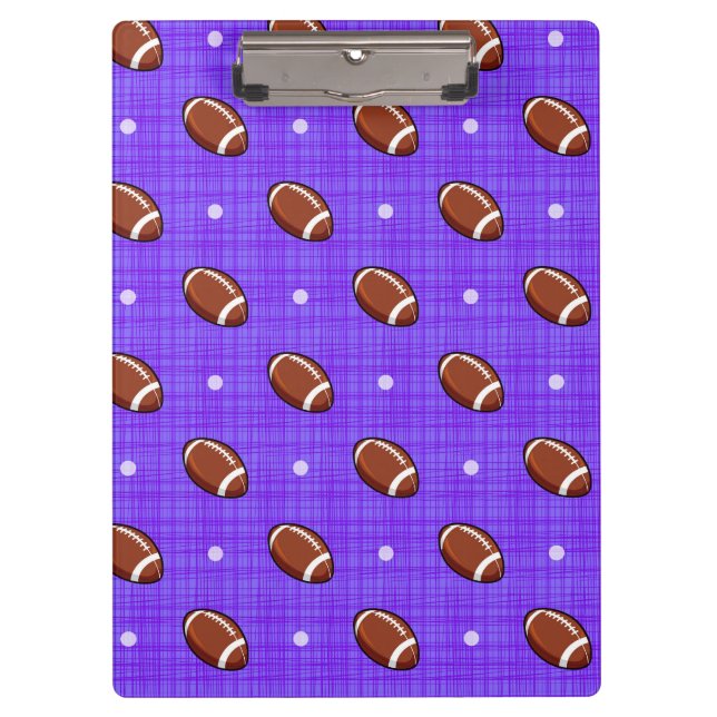 Porte-bloc Motif de football Brown et pourpre (Devant)