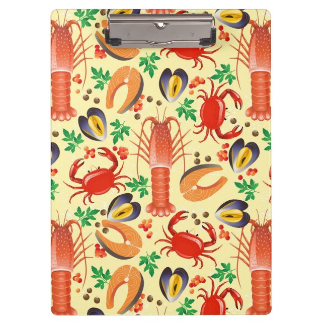 Porte-bloc Motif de fruits de mer (Devant)