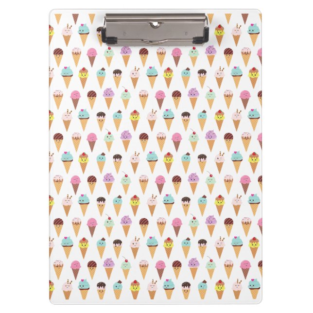 Porte-bloc Motif de glace Kawaii (Devant)