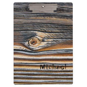 Porte-bloc Motif de grain de bois personnalisé