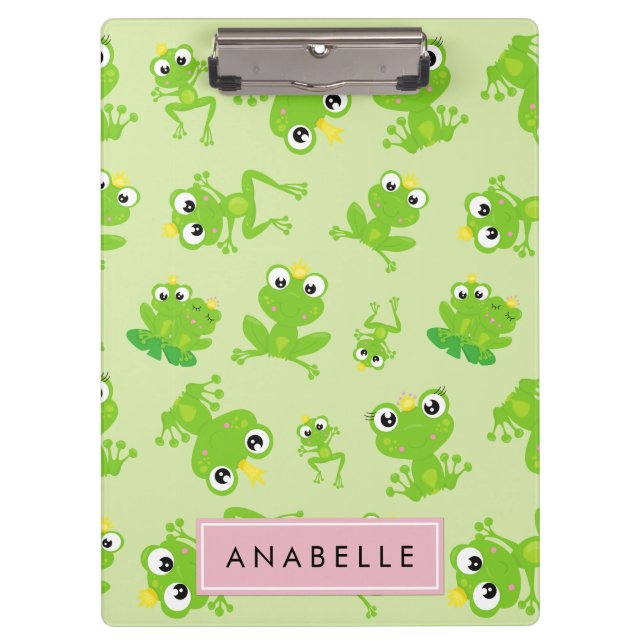 Porte-bloc Motif de grenouille, Grenouille verte, Prince de g (Devant)