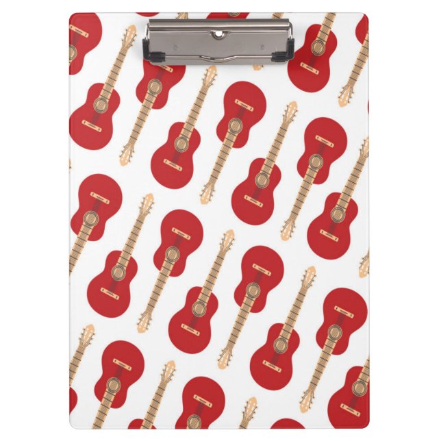 Porte-bloc Motif de guitare rouge (Devant)