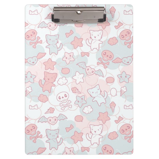 Porte-bloc motif de kawaii avec le griffonnage (Devant)