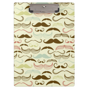 Porte-bloc Motif de moustache, rétro style 4