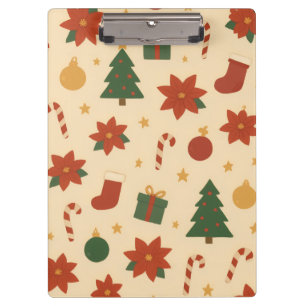 Porte-bloc Motif de Noël cosy avec cadeaux et arbres