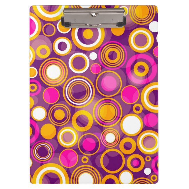 Porte-bloc Motif de point violet de polka (Devant)