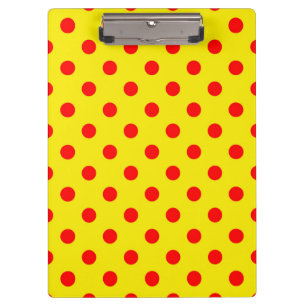 Porte-bloc Motif de points jaunes et rouges